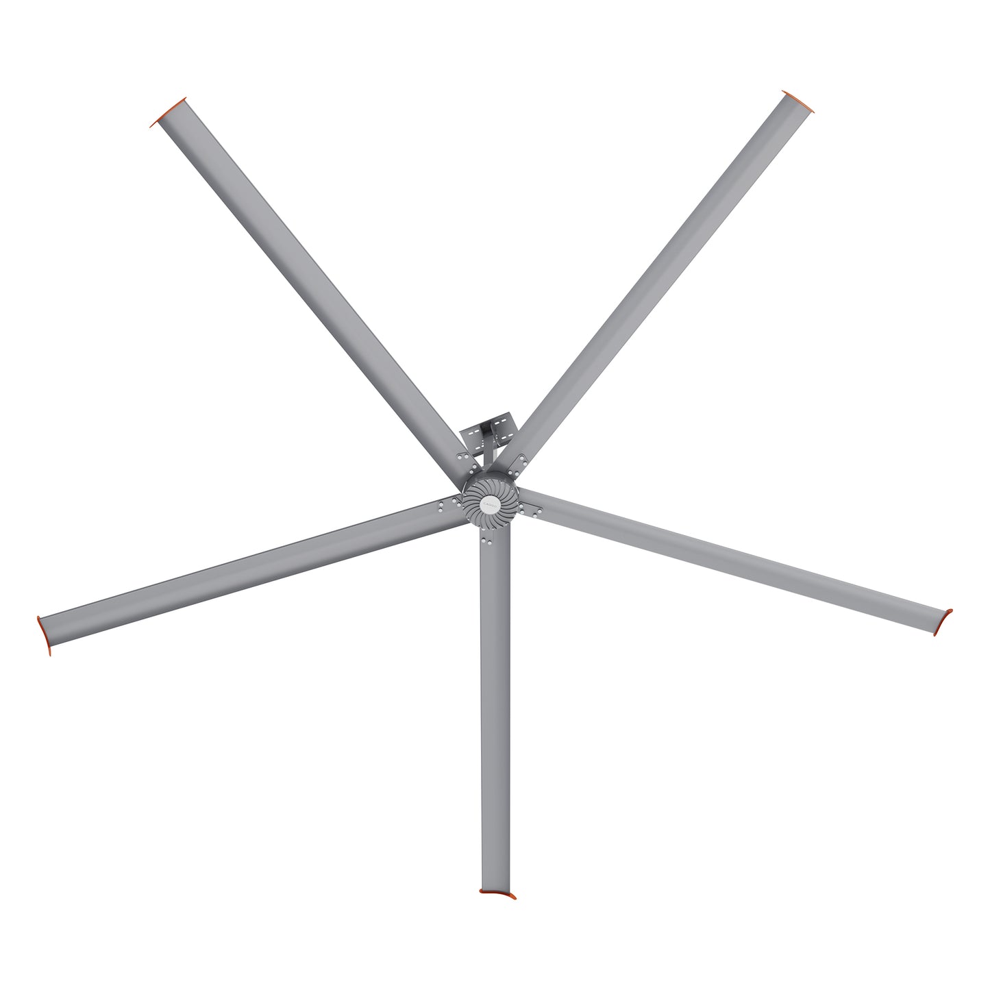 MAKANI 5-Blade 16 ft 480V Industrial HVLS Fan with Wall Control - Silver (4.92 ft Downrod)