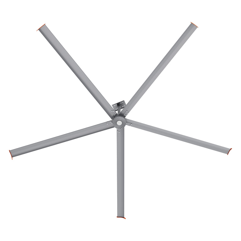 MAKANI 5-Blade 16ft 240V Industrial HVLS Fan with Wall Control - Silver