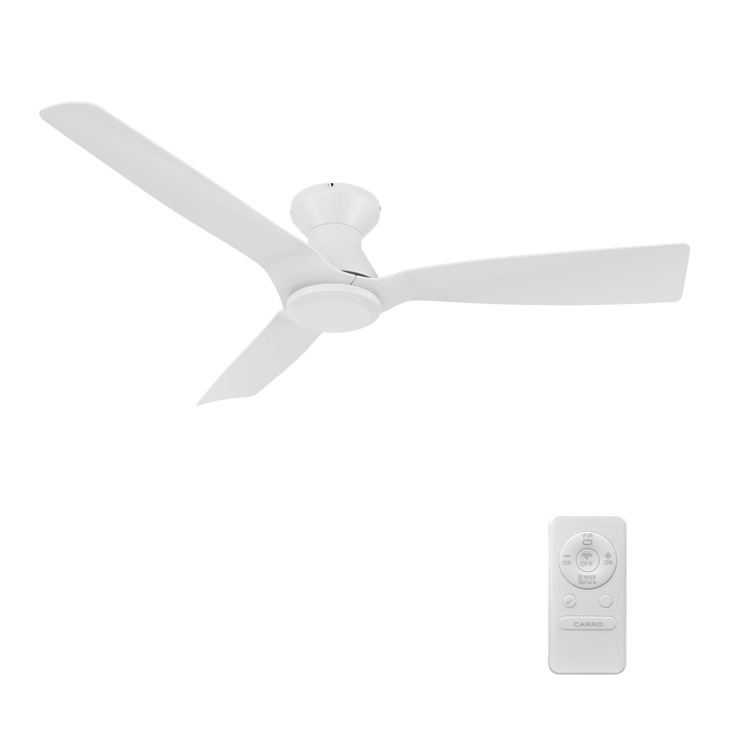 Dalby 52 inch 3-Blade Ceiling Fan with Remote Control - White (No Light)