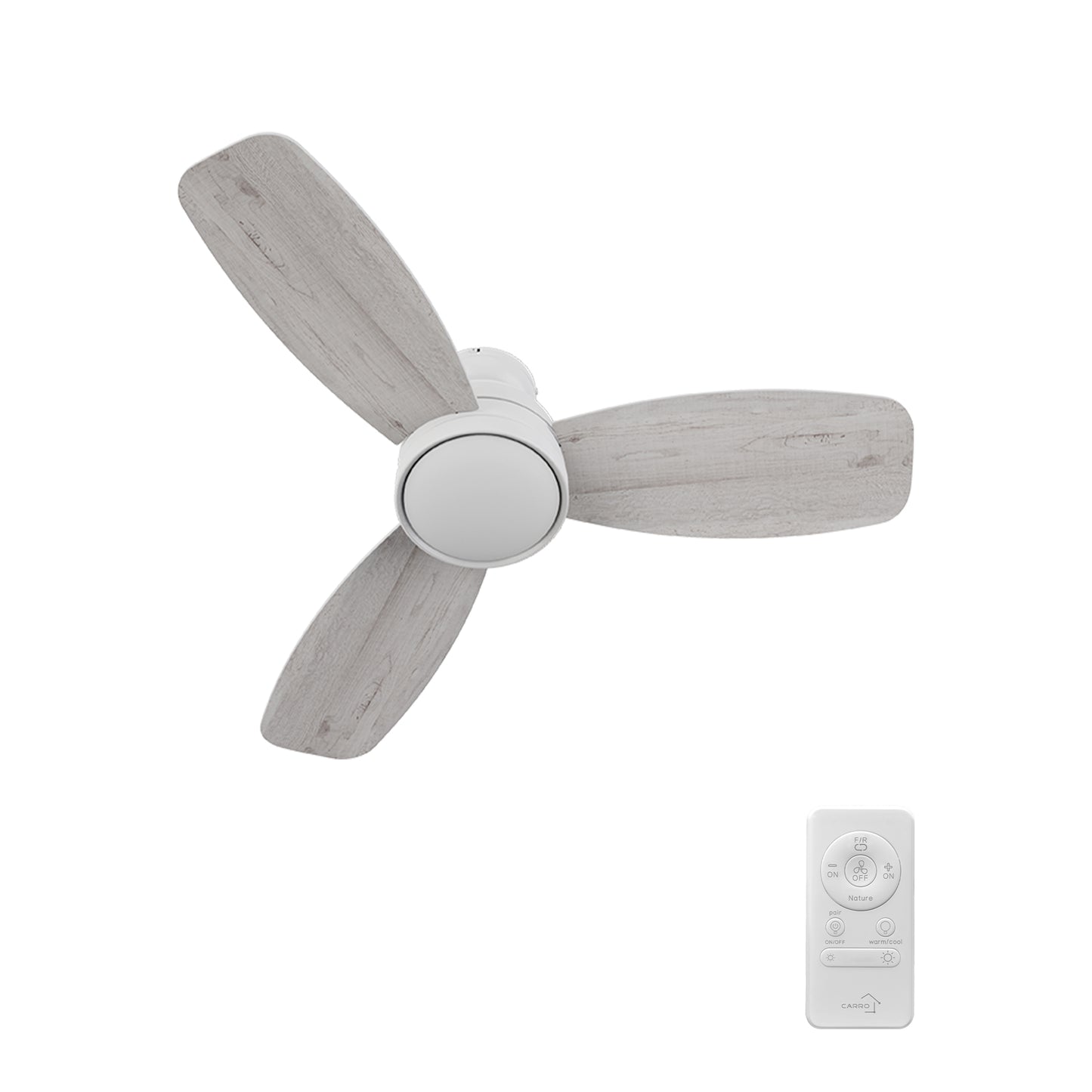 Rushmoor 44 inch 3-Blade Ceiling Fan with LED Light Kit & Remote Control - White