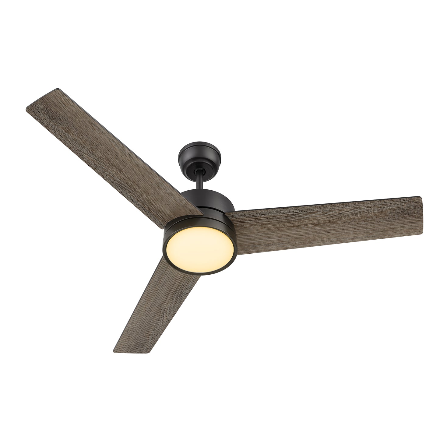 Valkyrie 52 inch 3-Blade Ceiling Fan with LED Light & Remote Control - Black