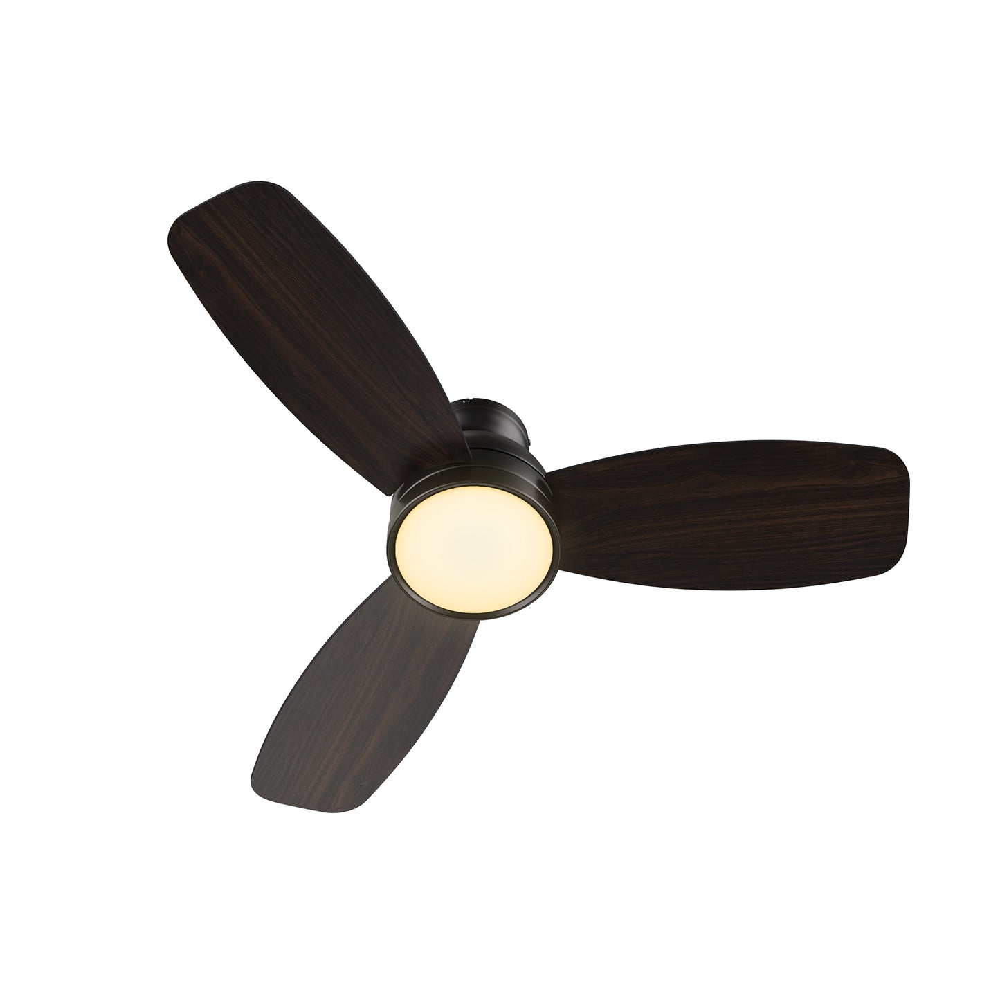 Rushmoor 44 inch 3-Blade Ceiling Fan with LED Light & Remote Control - Black