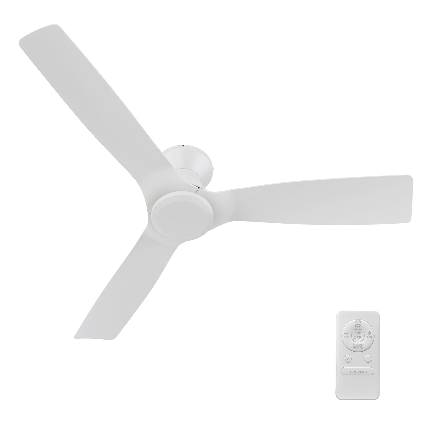 Dalby 52 inch 3-Blade Ceiling Fan with Remote Control - White (No Light)