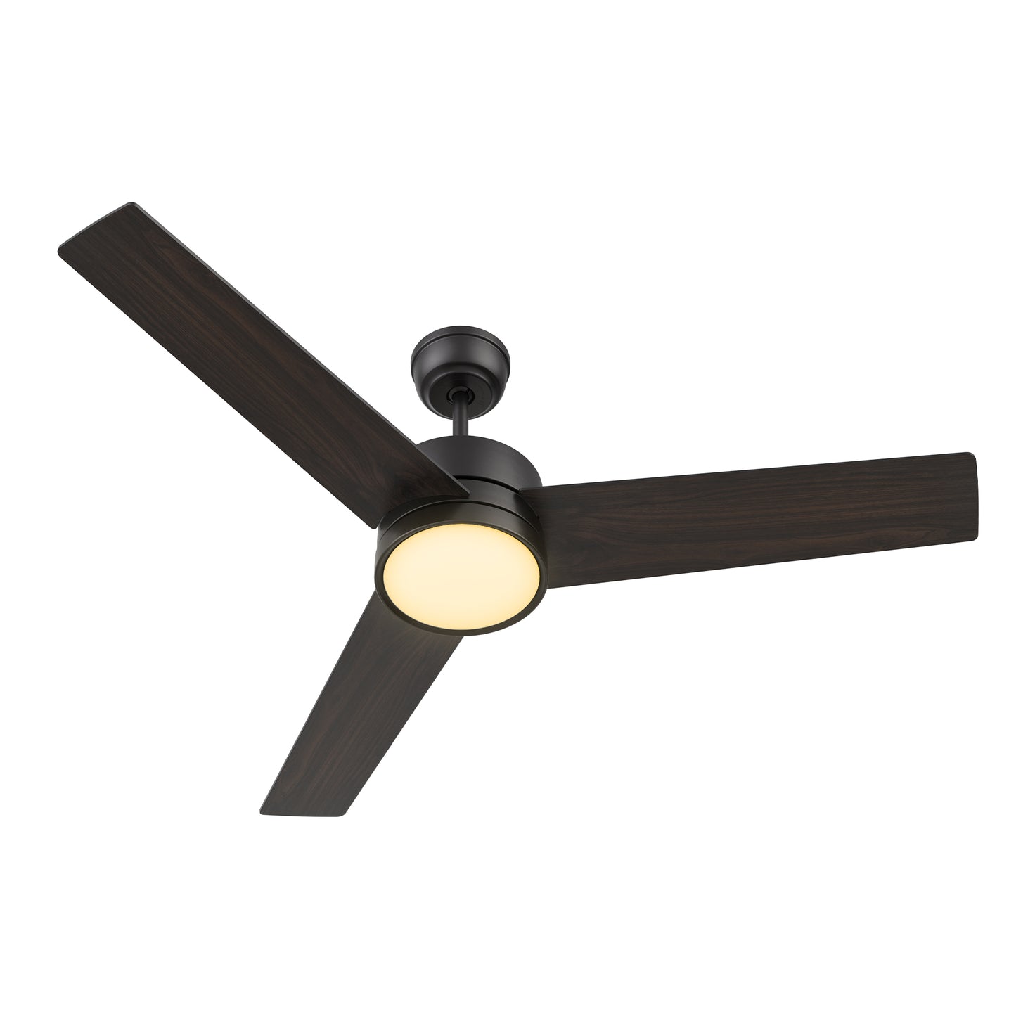 Valkyrie 52 inch 3-Blade Ceiling Fan with LED Light & Remote Control - Black