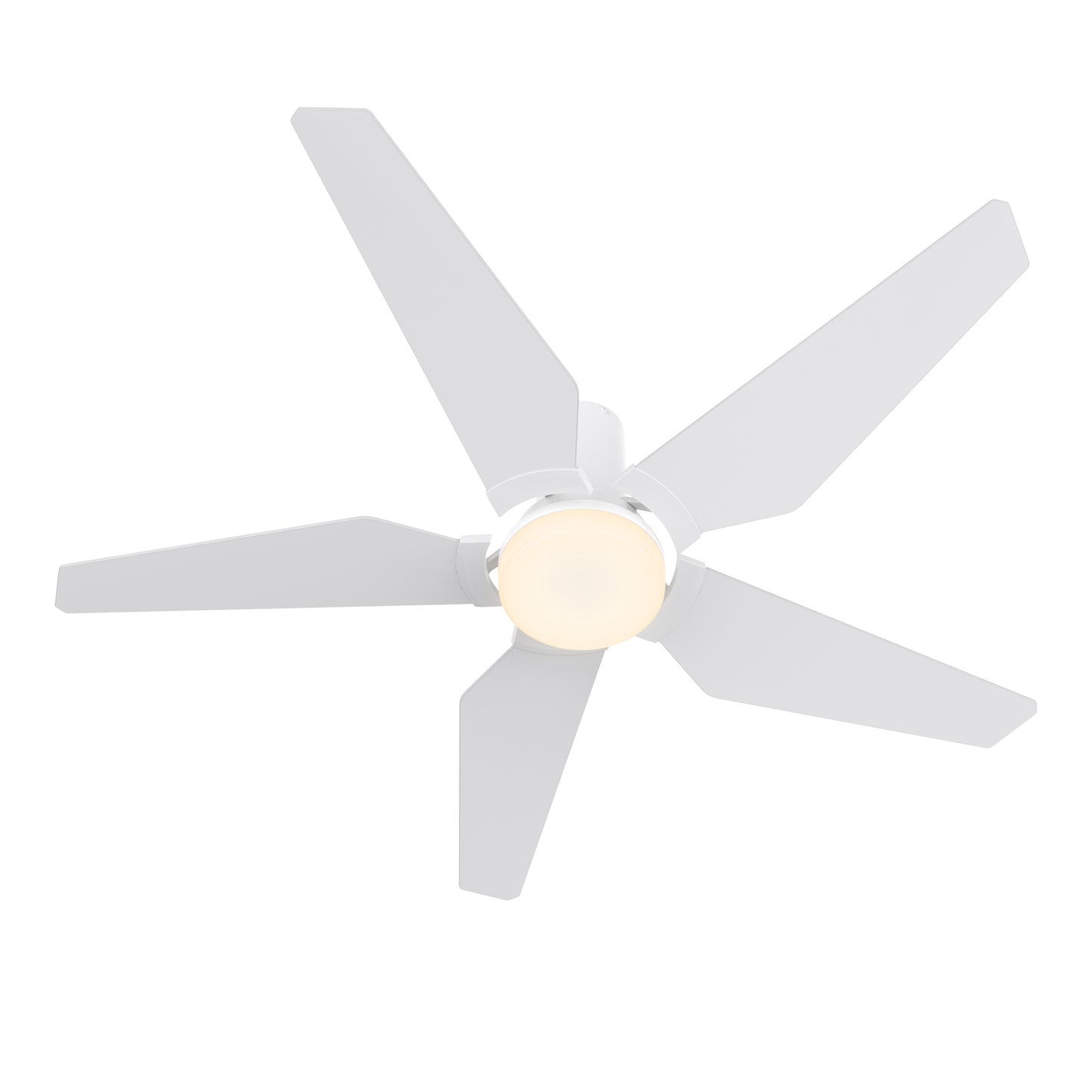 Lund 48 inch 5-Blade Ceiling Fan with LED Light Kit & Remote Control - White