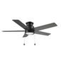 ASCOTT 52 inch 5 Blade Flush Mount Ceiling Fan with Pull Chain