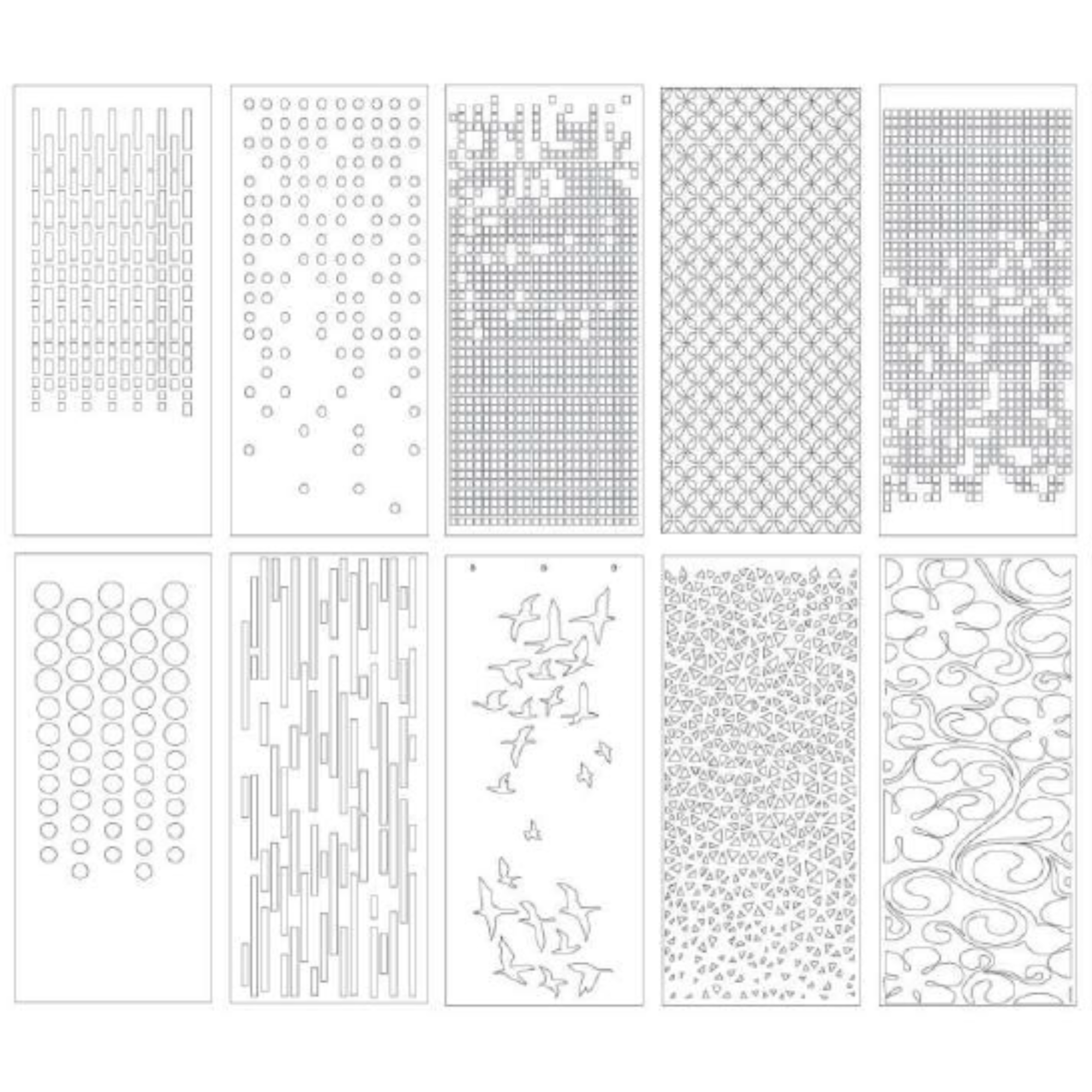Cut-Out Polyester Fiber Acoustic Panels 48"x96" (2 Pack)