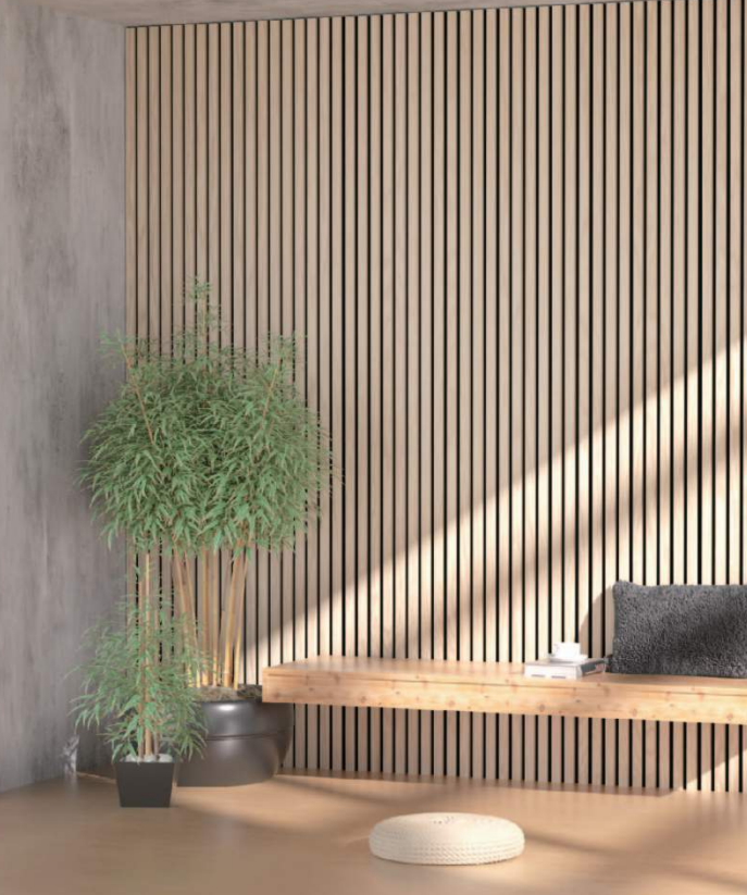 Acoustic Slat Wall Panels 48"x 96" (2 Pack) - Technology Veneer