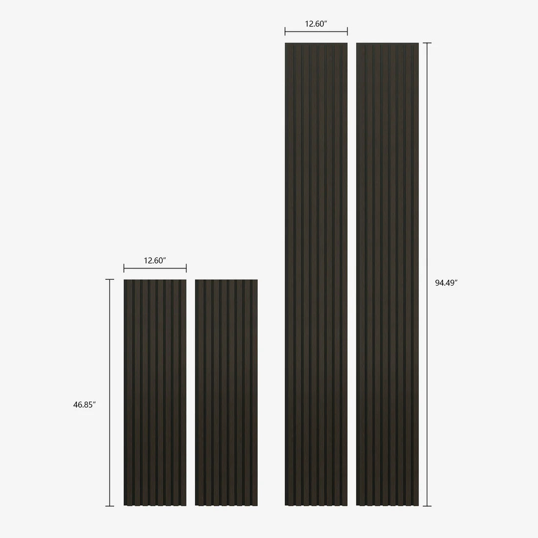 Acoustic Slat Wall Panels 48"x 96" (2 pack) - Natural Veneer