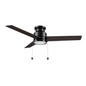 ASCOTT 52 inch 3-Blade Flush Mount Ceiling Fan with Pull Chain