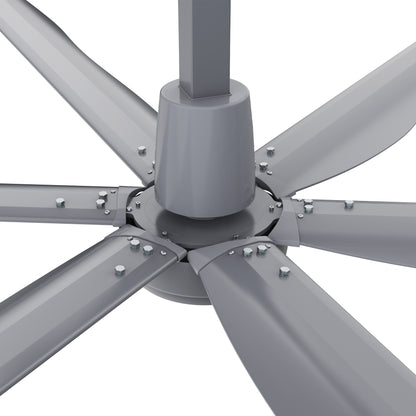 ZENON 6-Blade 10ft 120V Commercial HVLS Fan with Wall Control - Silver