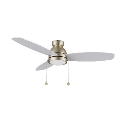 GREENWOOD 48" 52" 3-Blade Flush Mount Ceiling Fan with Pull Chain