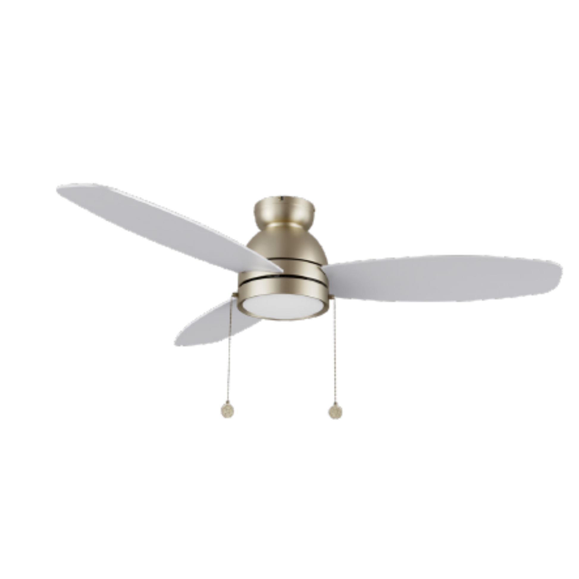 GREENWOOD 48" 3-Blade Flush Mount Ceiling Fan with LED Light & Pull Chain