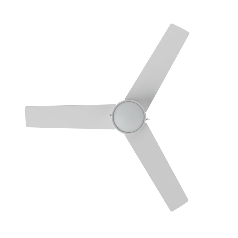 ASCOTT 52 inch 3 Blade Ceiling Fan with Pull Chain - White/White