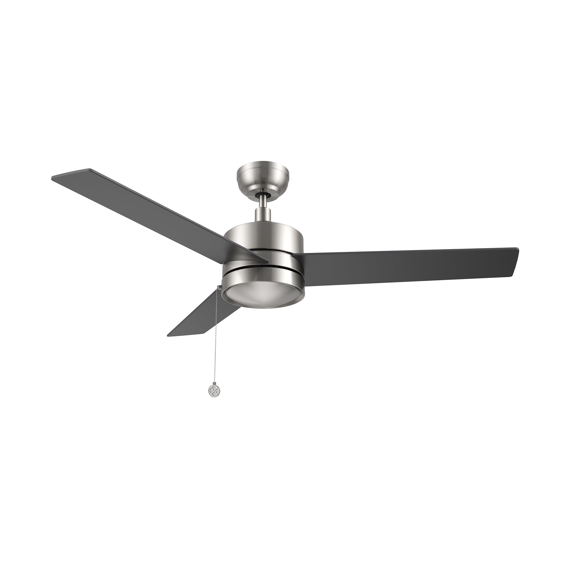 ASCOTT 52 inch 3-Blade No Light Ceiling Fan with Pull Chain