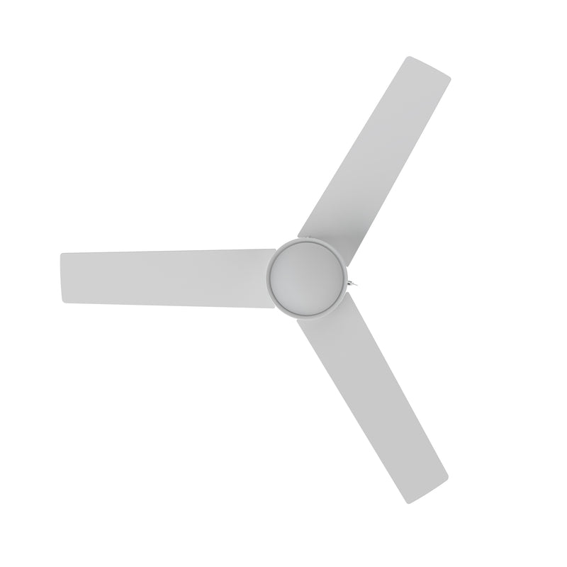 ASCOTT 52 inch 3 Blade Ceiling Fan with Pull Chain - White/White (No light)