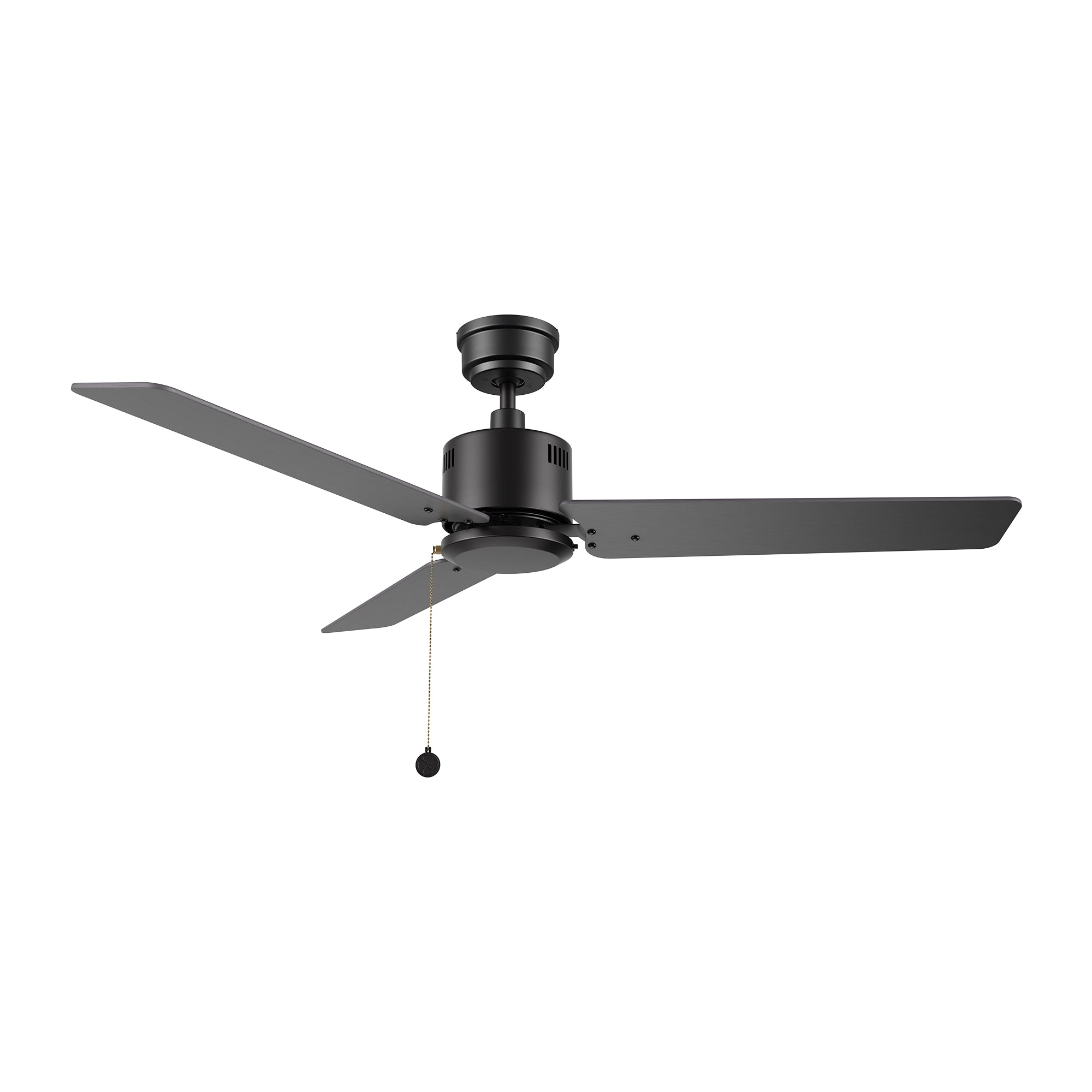 APEX 52 inch 3-Blade No Light Ceiling Fan with Pull Chain