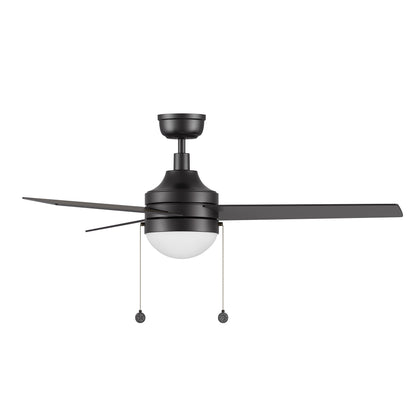 MALTA 52 inch 3-Blade Ceiling Fan with Pull Chain - Black/Walnut (Reversible Blades)