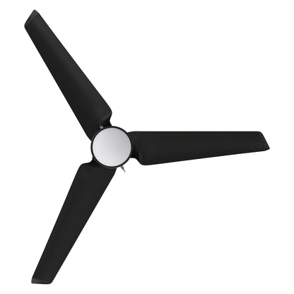 Carro USA REXTON 52 inch 3-Blade Ceiling Fan with Pull Chain - Black/Black