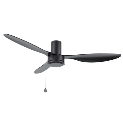 HAVEN 52 inch 3-Blade Flush Mount Ceiling Fan with Pull Chain