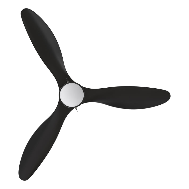 Haven 52 inch 3-Blade Ceiling Fan with Pull Chain - Black