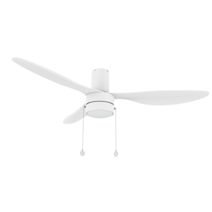 HAVEN 52 inch 3-Blade Flush Mount Ceiling Fan with Pull Chain