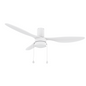 HAVEN 52 inch 3-Blade Flush Mount Ceiling Fan with Pull Chain