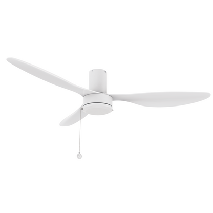 HAVEN 52 inch 3-Blade Flush Mount Ceiling Fan with Pull Chain