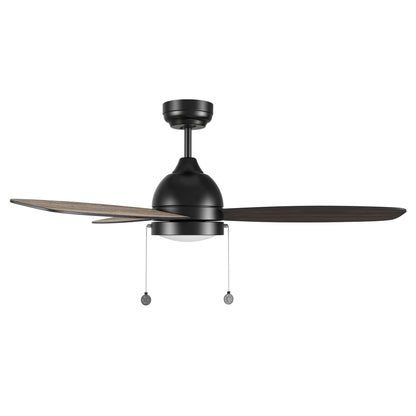 Carro USA GREENWOOD 52 inch 3-Blade Ceiling Fan with Pull Chain - Black/Walnut & Barnwood Reversible Blades