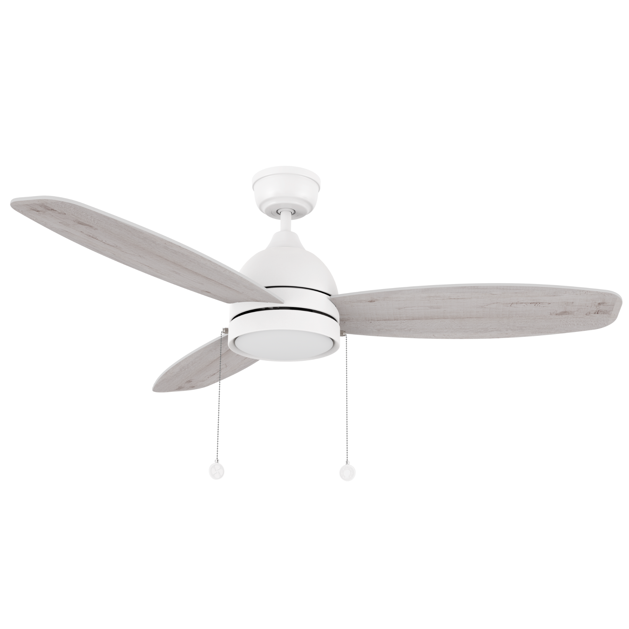 GREENWOOD 52" inch 3-Blade Ceiling Fan with LED Light & Pull Chain