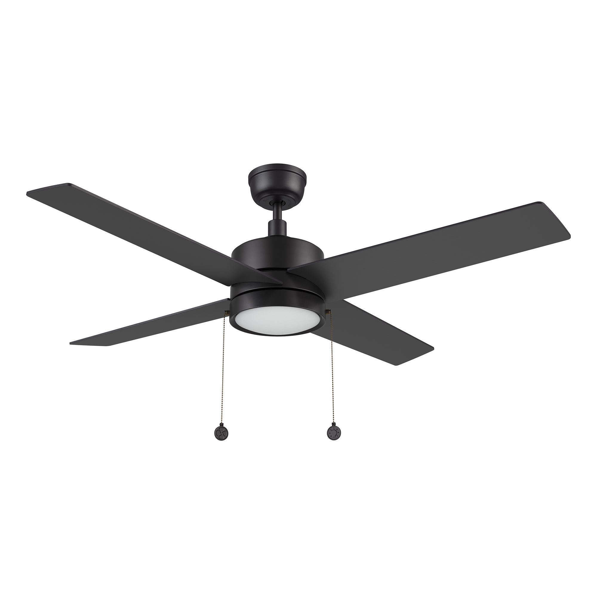ASCOTT 52 inch 4-Blade Ceiling Fan with LED Light & Pull Chain