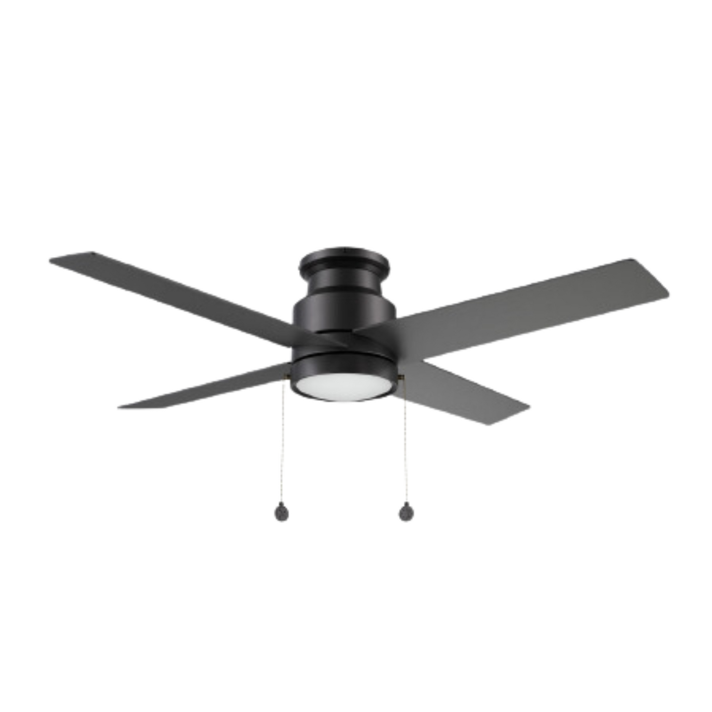 ASCOTT 52 inch 4-Blade Flush Mount Ceiling Fan with Pull Chain