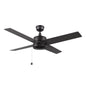 ASCOTT 52 inch 4-Blade Ceiling Fan with Pull Chain -  (No light)