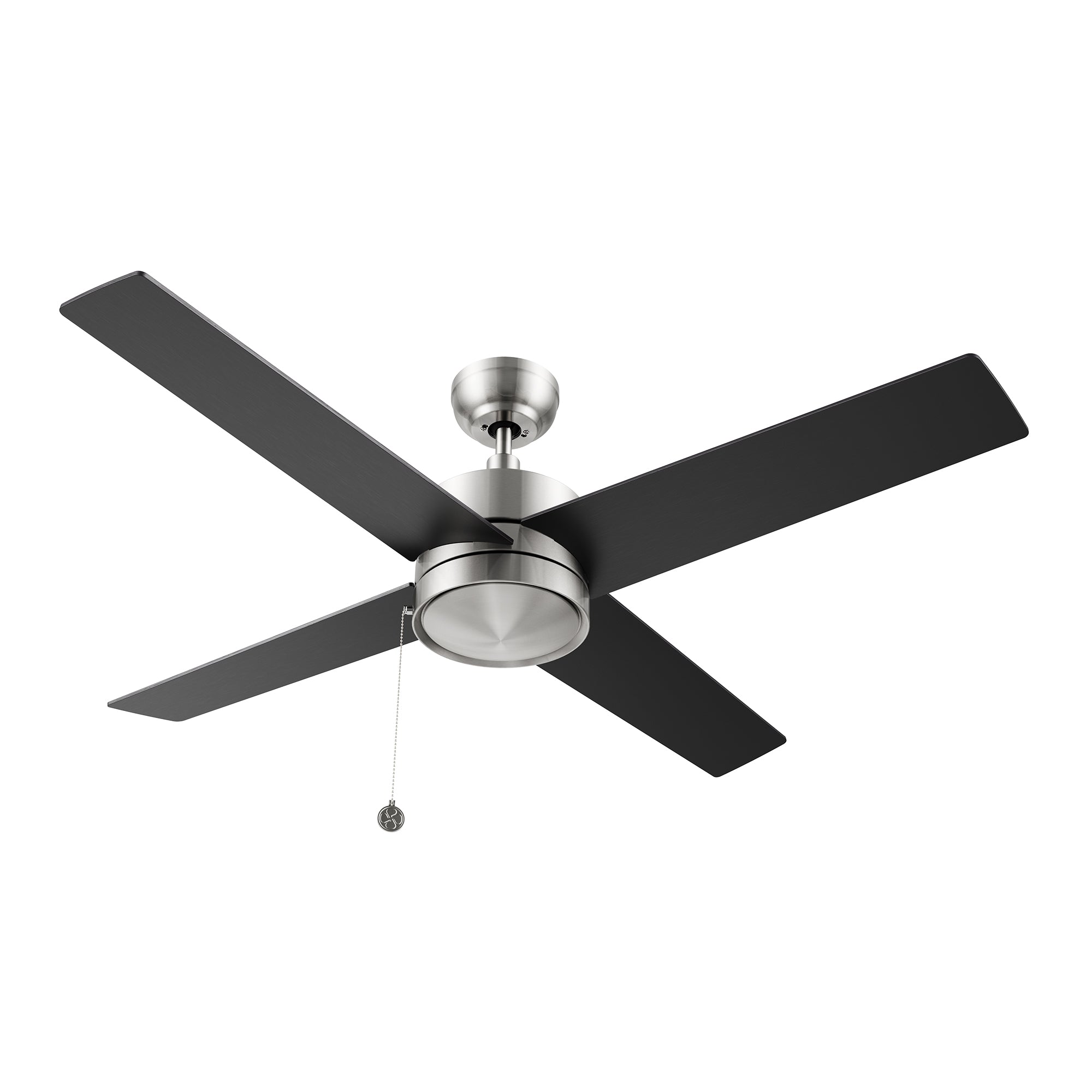 ASCOTT 52 inch 4-Blade No Light Ceiling Fan with Pull Chain