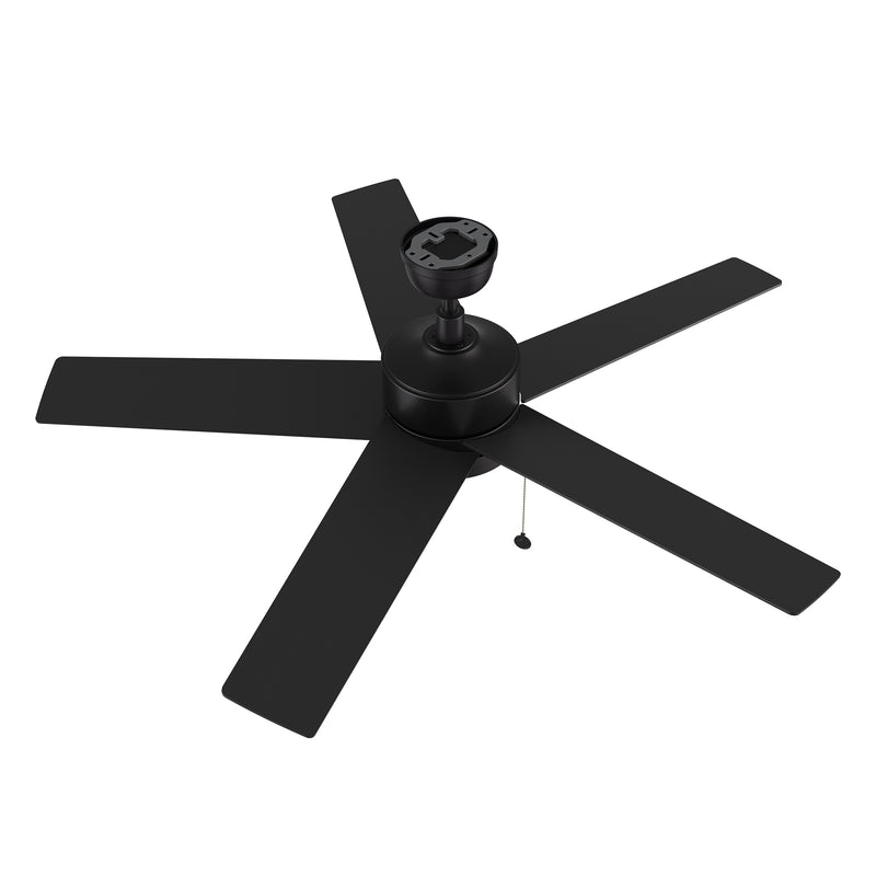 Carro USA ASCOTT 52 inch 5-Blade Ceiling Fan with Pull Chain - Black/Black