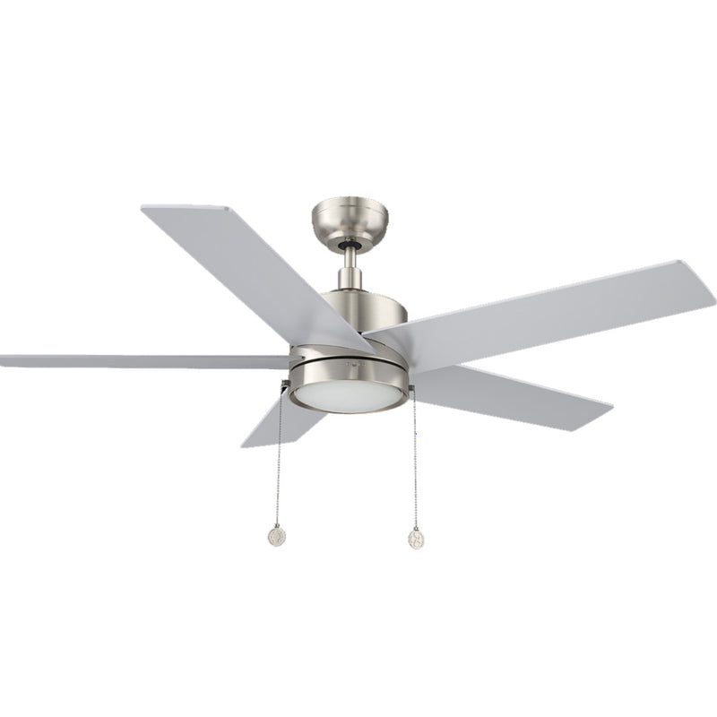 Carro USA ASCOTT 52 inch 5-Blade Ceiling Fan with Pull Chain - Brushed Nickel/Silver