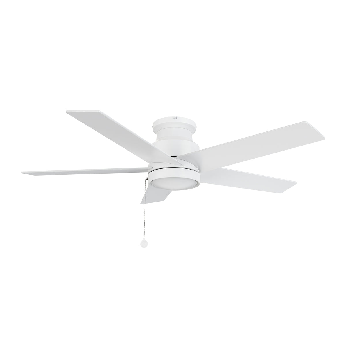 ASCOTT 52 inch 5-Blade Flush Mount No Light Ceiling Fan with Pull Chain