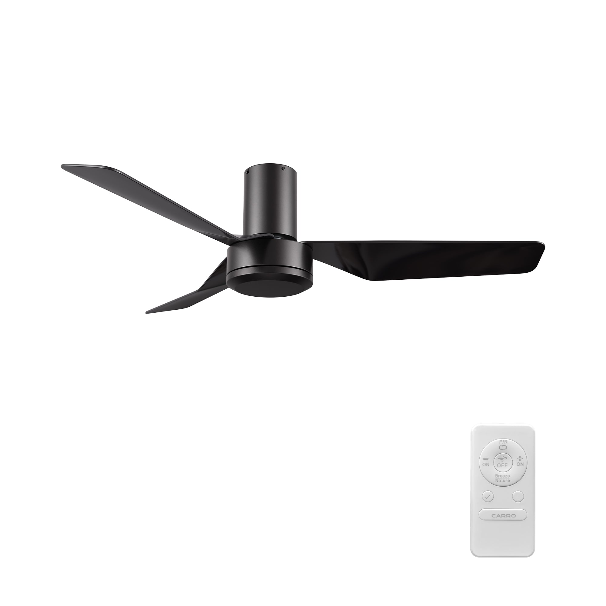 CAERUS 44 inch 3-Blade No Light Ceiling Fan with Remote Control