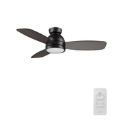 RUSHMOOR 44 inch 3-Blade Flush Mount Ceiling Fan with LED Light & Remote