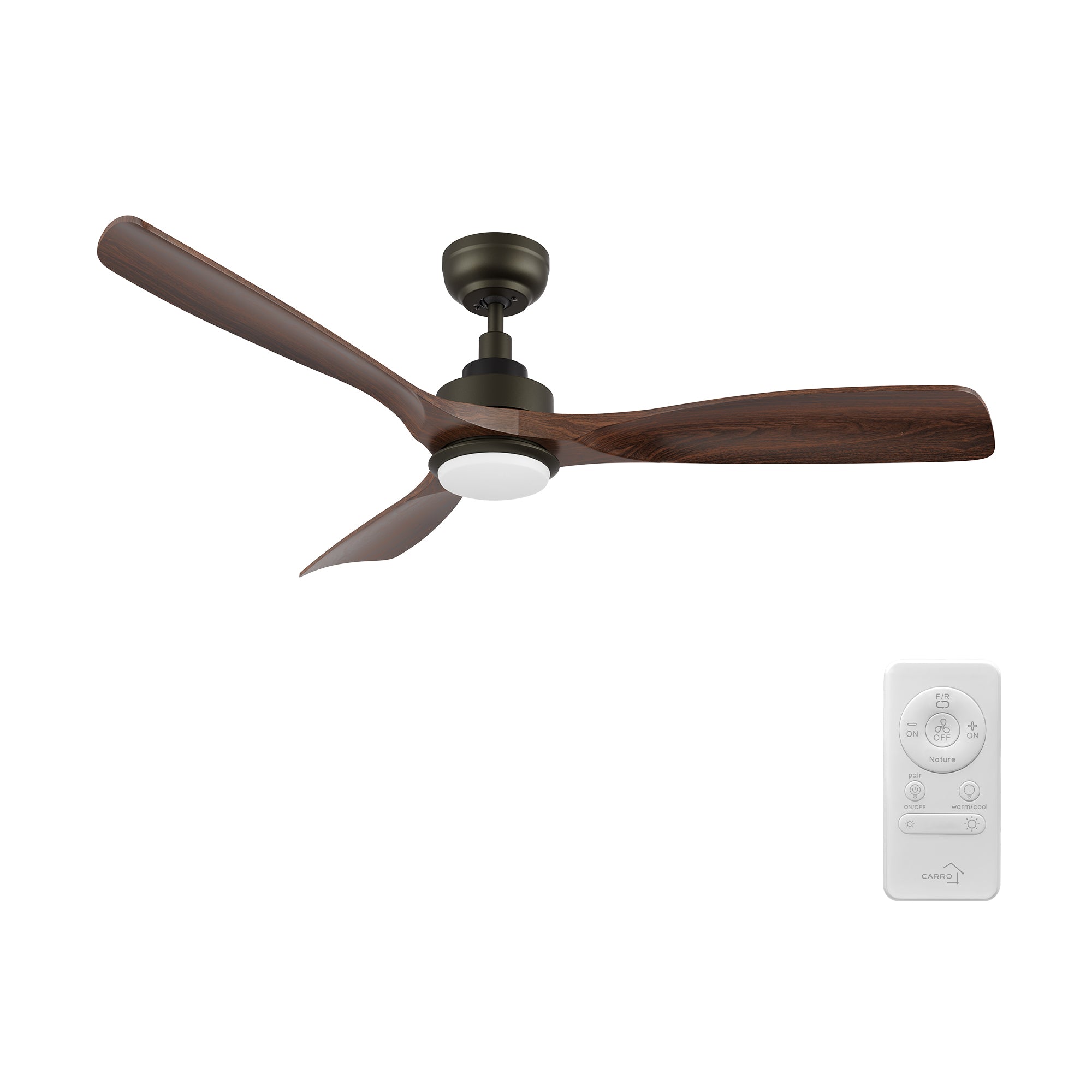 ECOSKY 52 inch 3-Blade Ceiling Fan with LED Light & Remote