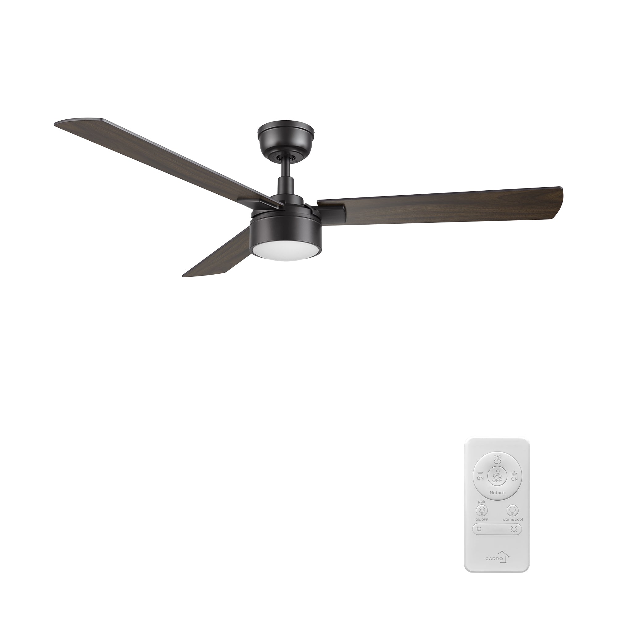 STOCKTON 52 inch 3-Blade Ceiling Fan with LED Light & Remote