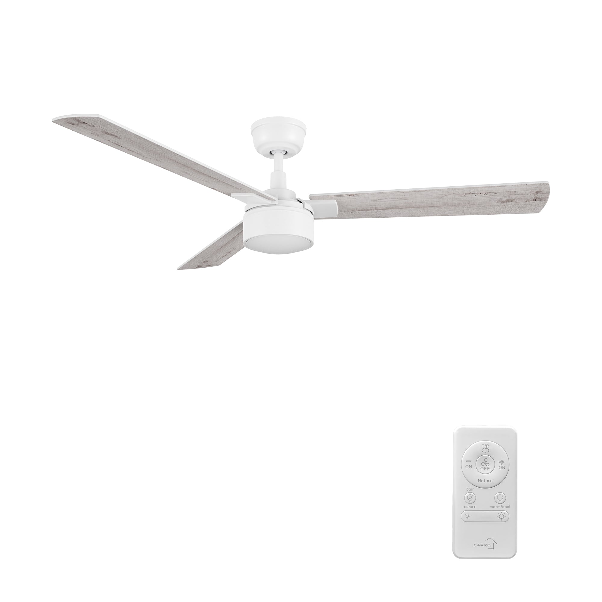 STOCKTON 52 inch 3-Blade Ceiling Fan with LED Light & Remote