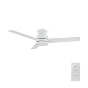 SANTANA 52 inch 3-Blade Flush Mount No Light Ceiling Fan with Wall Control