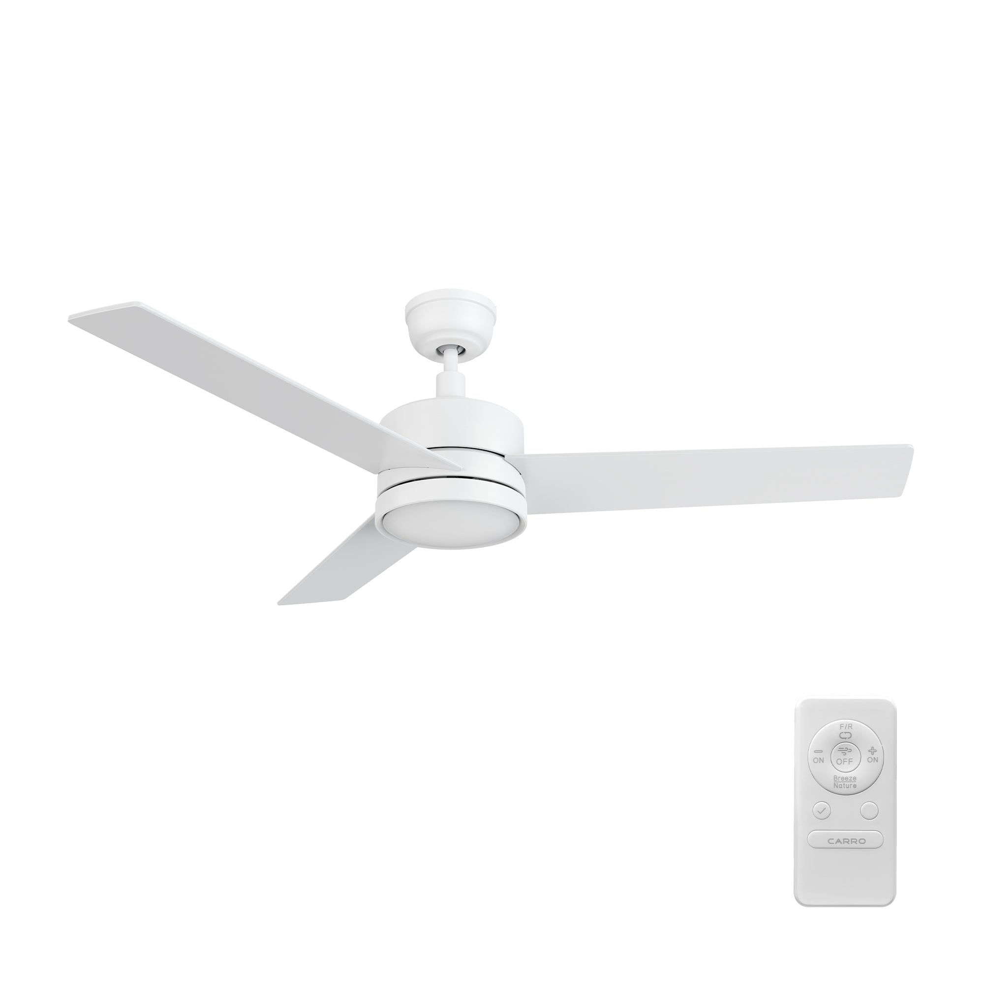 SANTANA 52 inch 3-Blade No Light Ceiling Fan with Remote