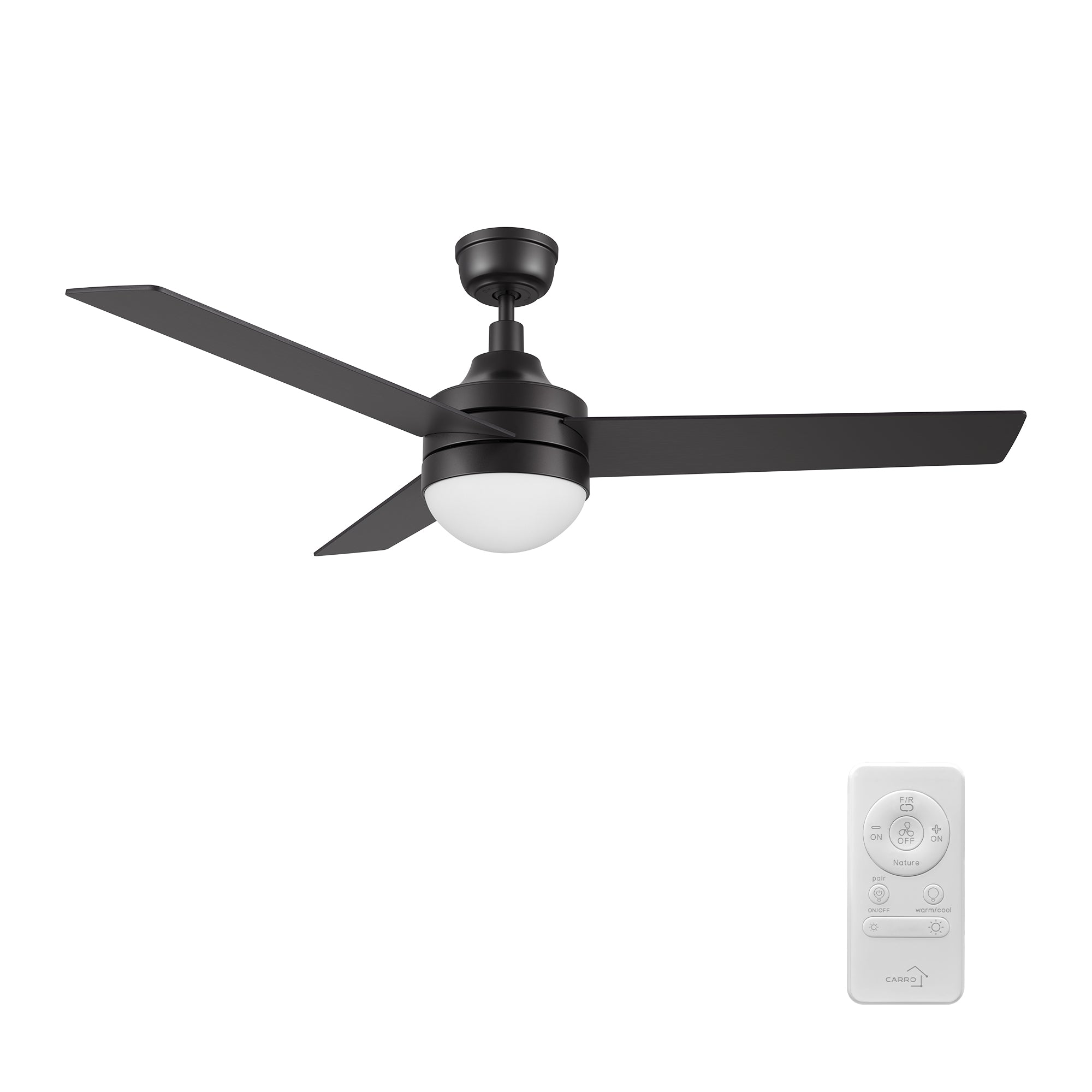 KIMBALL 52 inch 3-Blade Ceiling Fan with LED Light & Remote