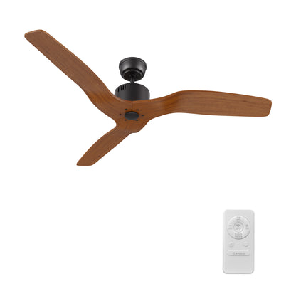 GARNETT 52 inch 3-Blade Ceiling Fan with Remote Control- (Solid Wood Blades)