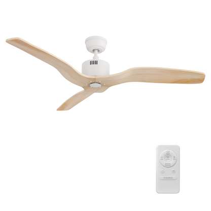 GARNETT 52 inch 3-Blade Ceiling Fan with Remote Control- (Solid Wood Blades)