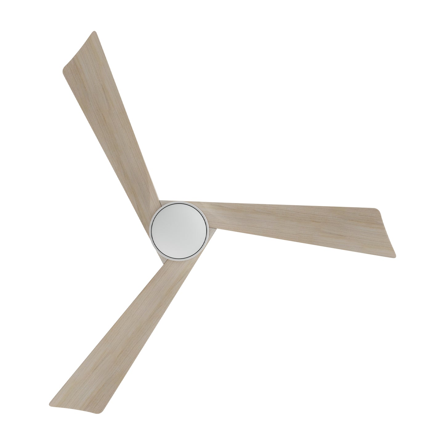 Carro WESTBURY 52 inch 3-Blade Ceiling Fan with LED Light Kit & Remote Control - White/Whitewashed Solid Wood Blades