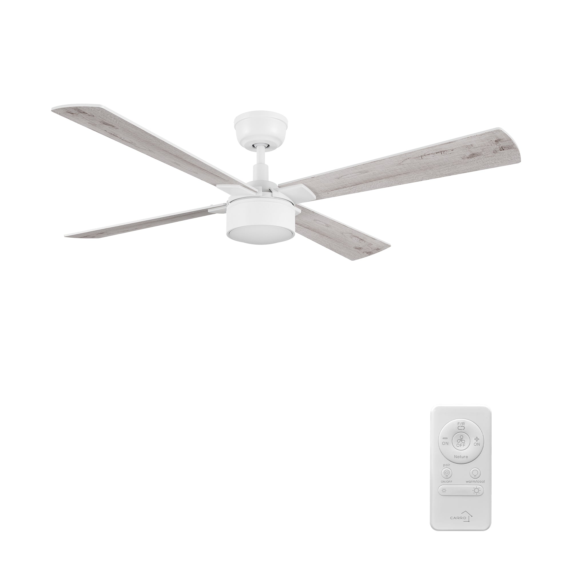 STOCKTON 52 inch 4-Blade Ceiling Fan with LED Light & Remote