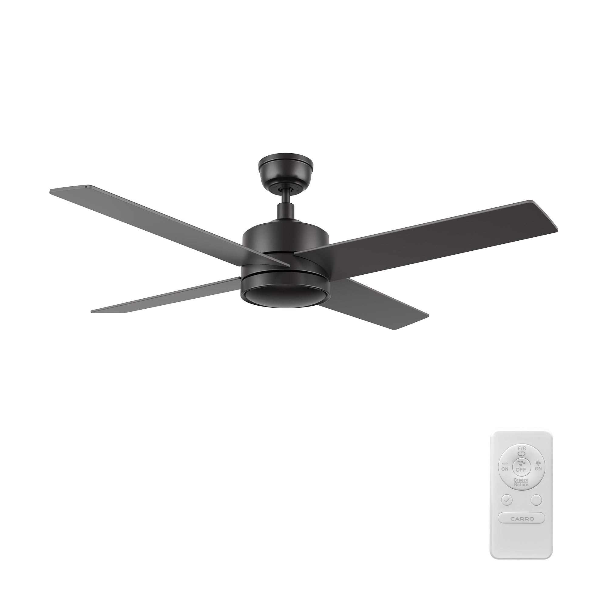 SANTANA 52 inch 4-Blade No Light Ceiling Fan with LED Light & Remote